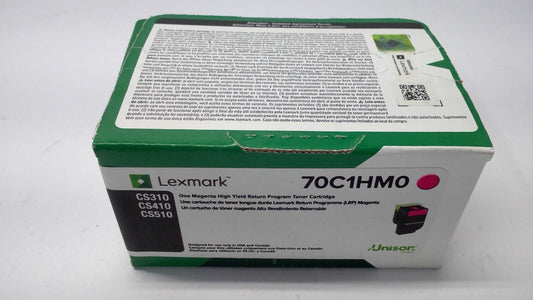 GENUINE LEXMARK MAGENTA HIGH YIELD TONER CARTRIDGE - 70C1HM0 - SEALED BOX - NEW