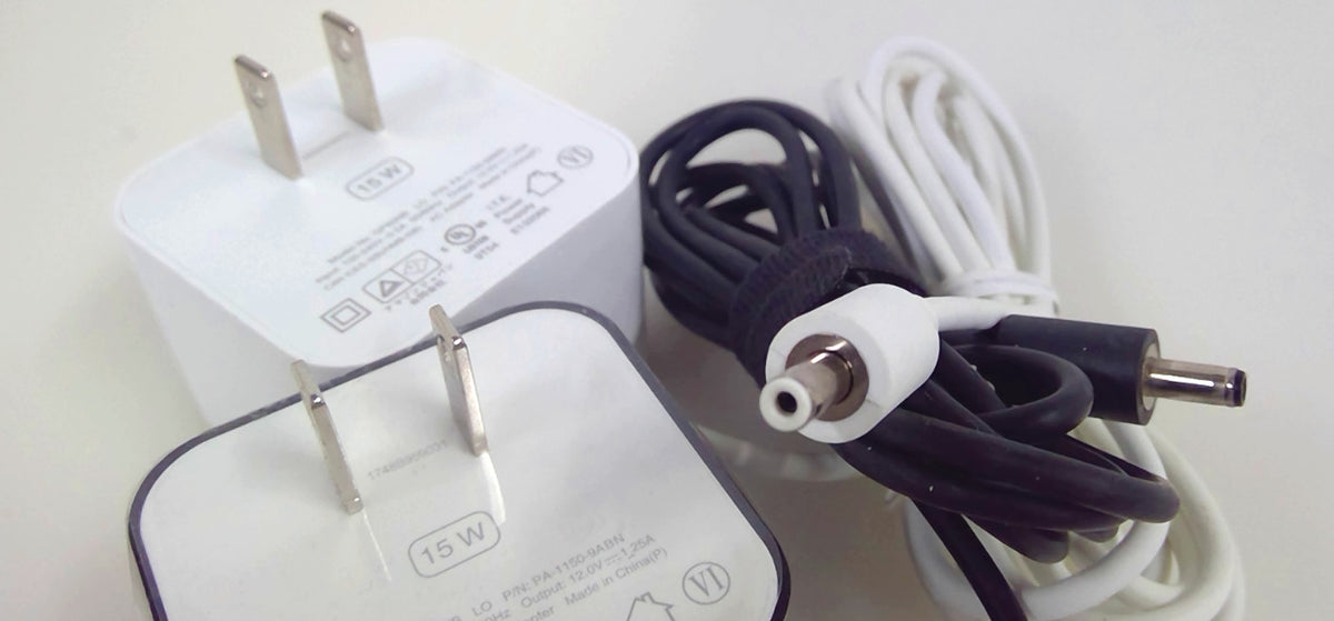 Lot of 2 Genuine Amazon 15W Power Adapters 12V 1.25A Black & White