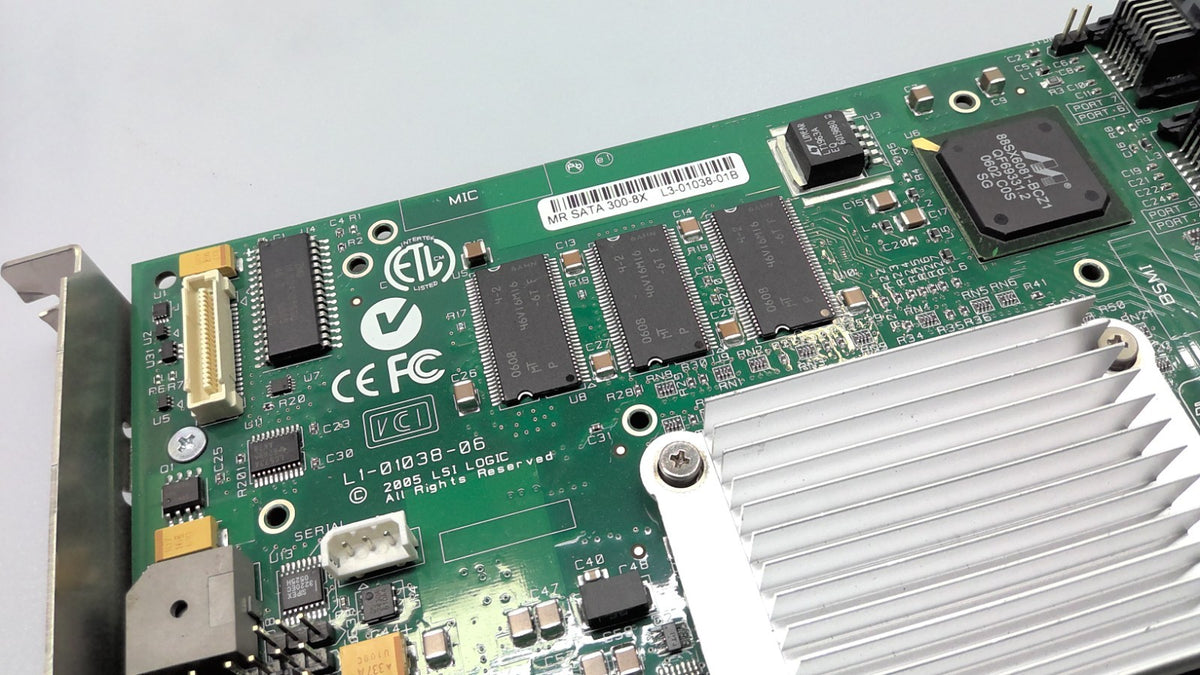 LSI Logic L3-0103B-01B MR SATA 300-8X PCI-X 8 Port Raid Controller Card