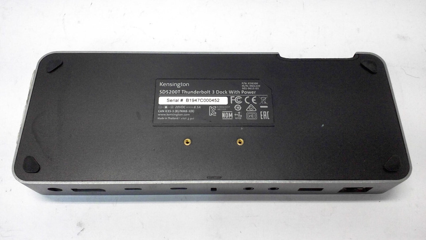 [LOT OF 2] Kensington SD5200T Thunderbolt 3 Docking Station K38300 NO AC ADAPTER