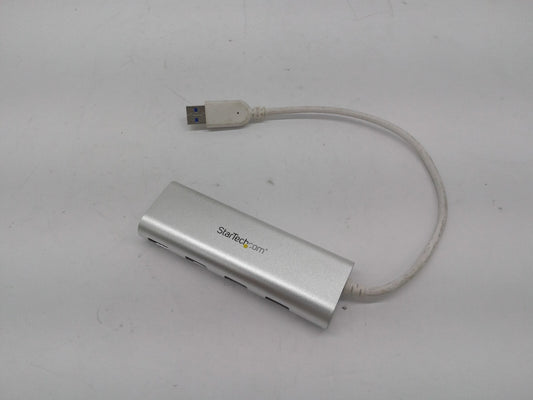 StarTech ST43004UA 4 Port Portable USB 3.0 Hub with Built-in Cable - Aluminum