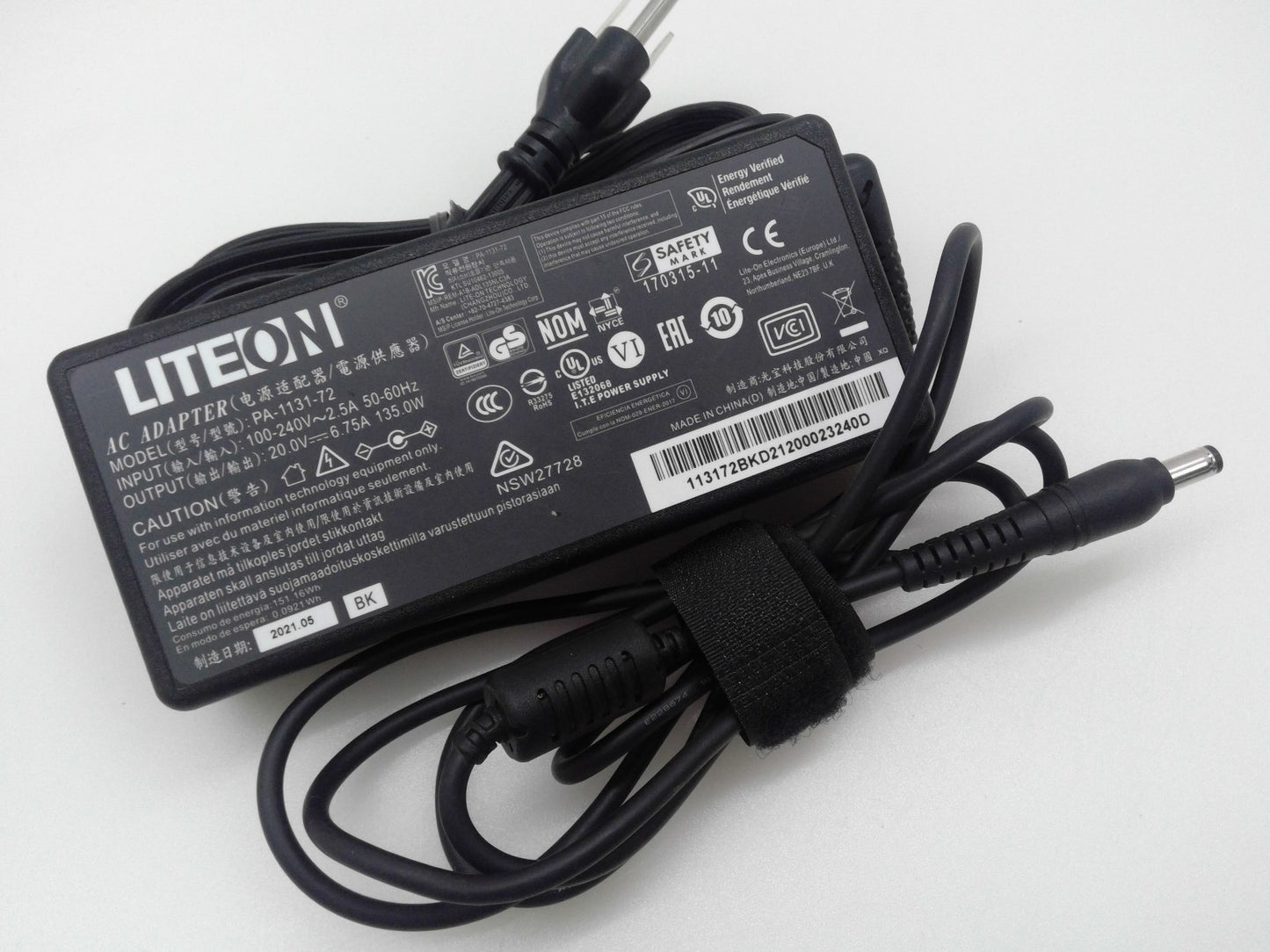 Genuine Liteon PA-1131-72 AC Adaper 20V 6.75A 135W 5.5*2.5mm Power Supply