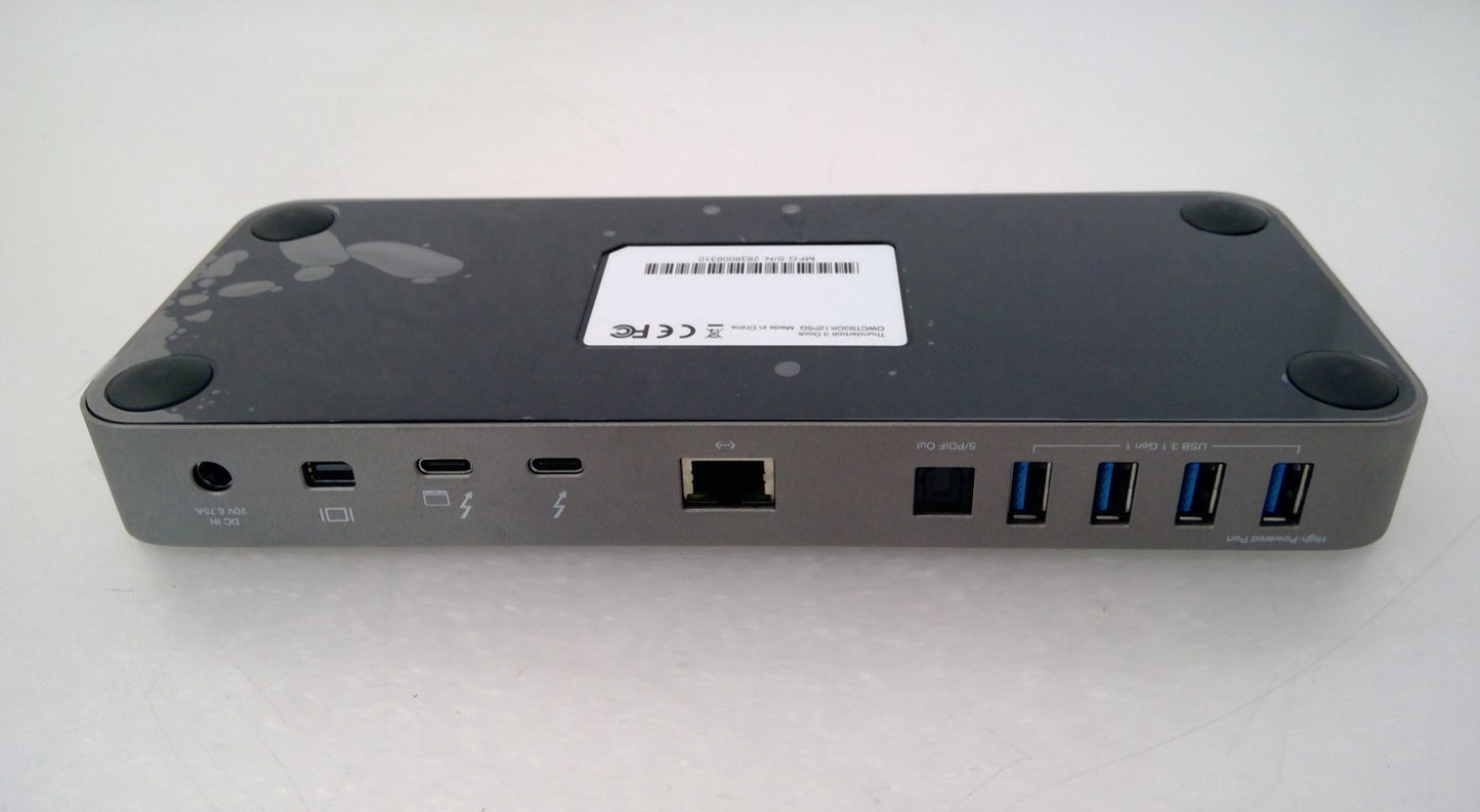 OWC OWCTB3DK12PSG Thunderbolt 3 Dock Docking Station Black
