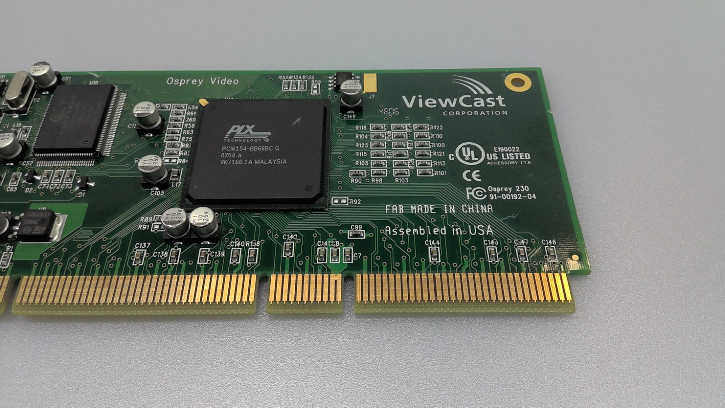 ViewCast Osprey 230 PCI-X Analog Video Audio Capture Card HD-15 94-00192-04