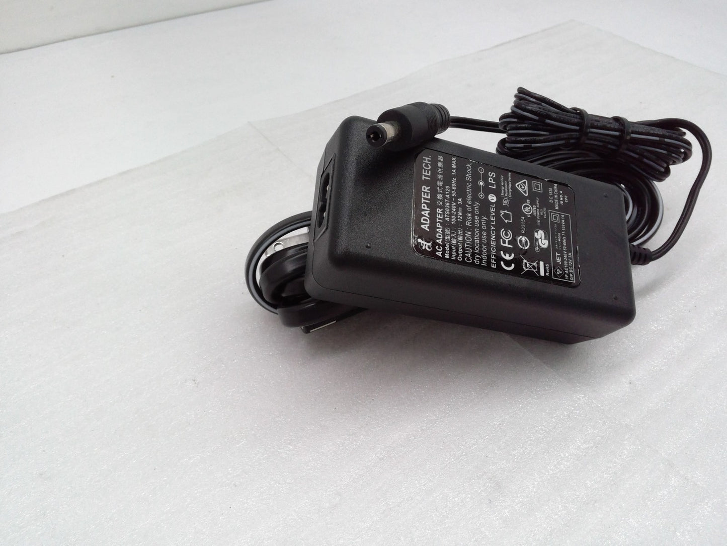 ADAPTER TECH ATS036T-A120 Power Supply 12V 3A 30W AC Adapter