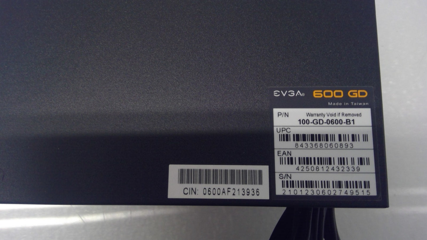 EVGA 600 GD 100-GD-0600-B1 80 Plus Gold 600W Power Supply