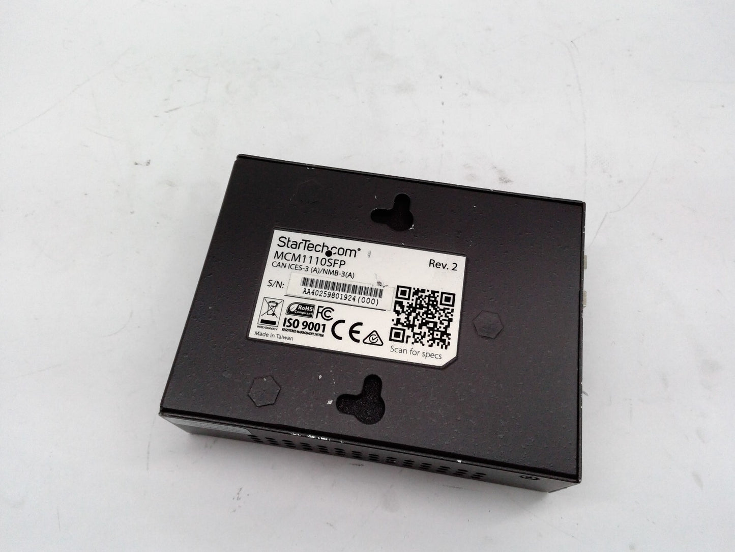 StarTech MCM1110SFP Gigabit Ethernet Fiber Media Converter w/ Open SFP Slot