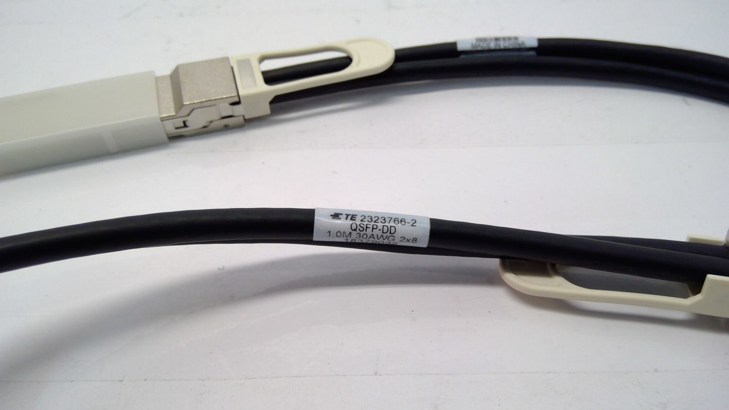 TE Connectivity 2323766-2 400G QSFP-DD 30AWG 2x8PR 1.0M DAC Cable