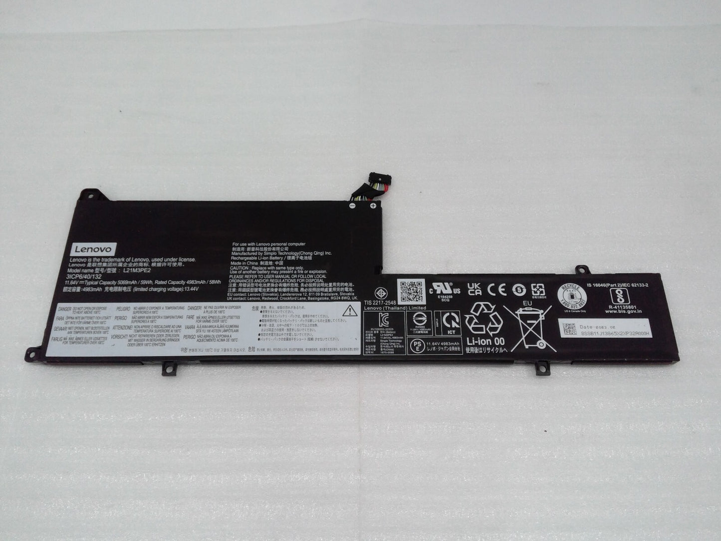 59Wh 11.64V L21M3PE2 Battery for Lenovo Flex 7 14IRU8 82Y2 Flex 7 14IAU7 82VC