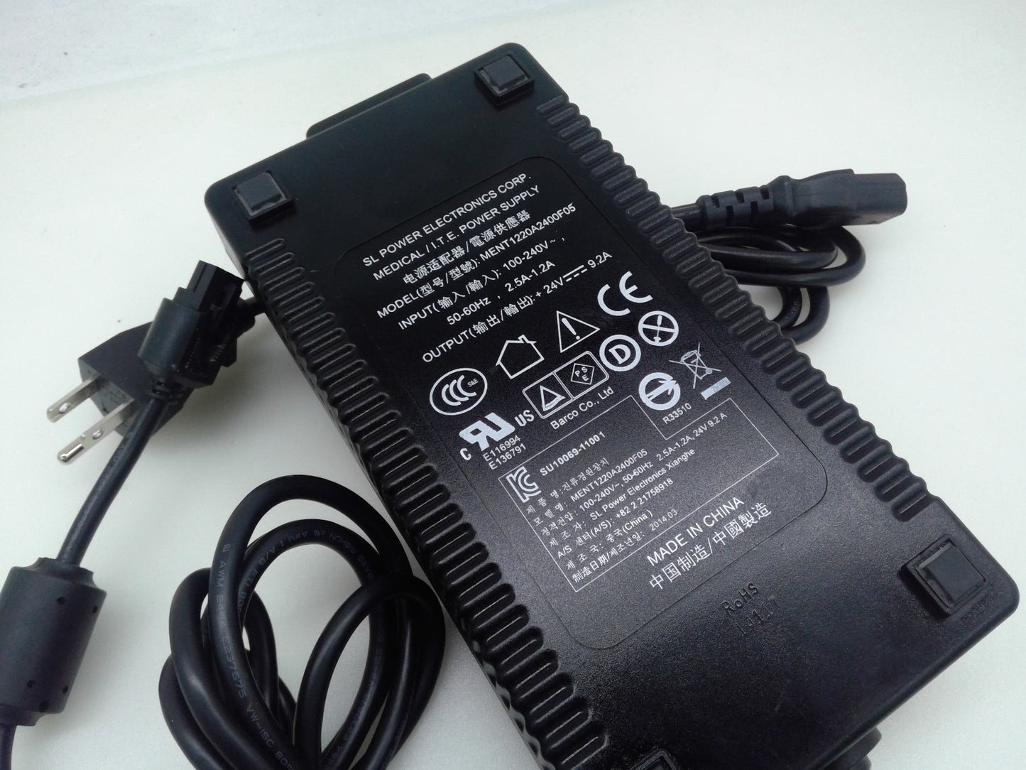 SL Power Electronics MENT1220A2400F05 Medical Power Supply Adapter 24V 6-Pin