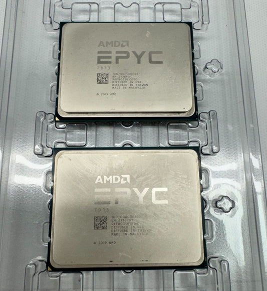 Lot of 2 AMD EPYC 7D13 3.2GHz 36-Cores 192MB Socket SP3 (100-000000322) - READ -