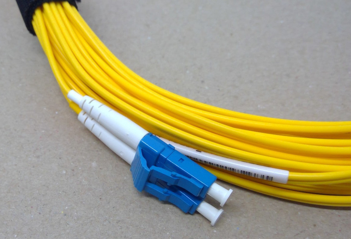 LOT OF 10 SM Duplex Patchcord SM 8 Micron LC/SC/DX Fiber Jumper 12M CB-FB-720012