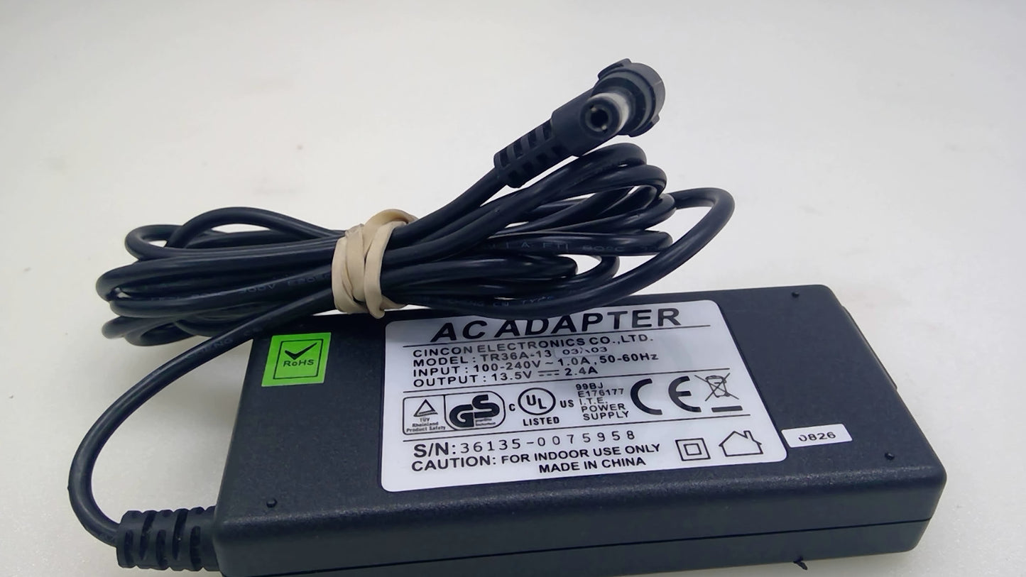 Cincon TR36A-13 AC Adapter 13.5V 2.4A  32.4W Power Supply
