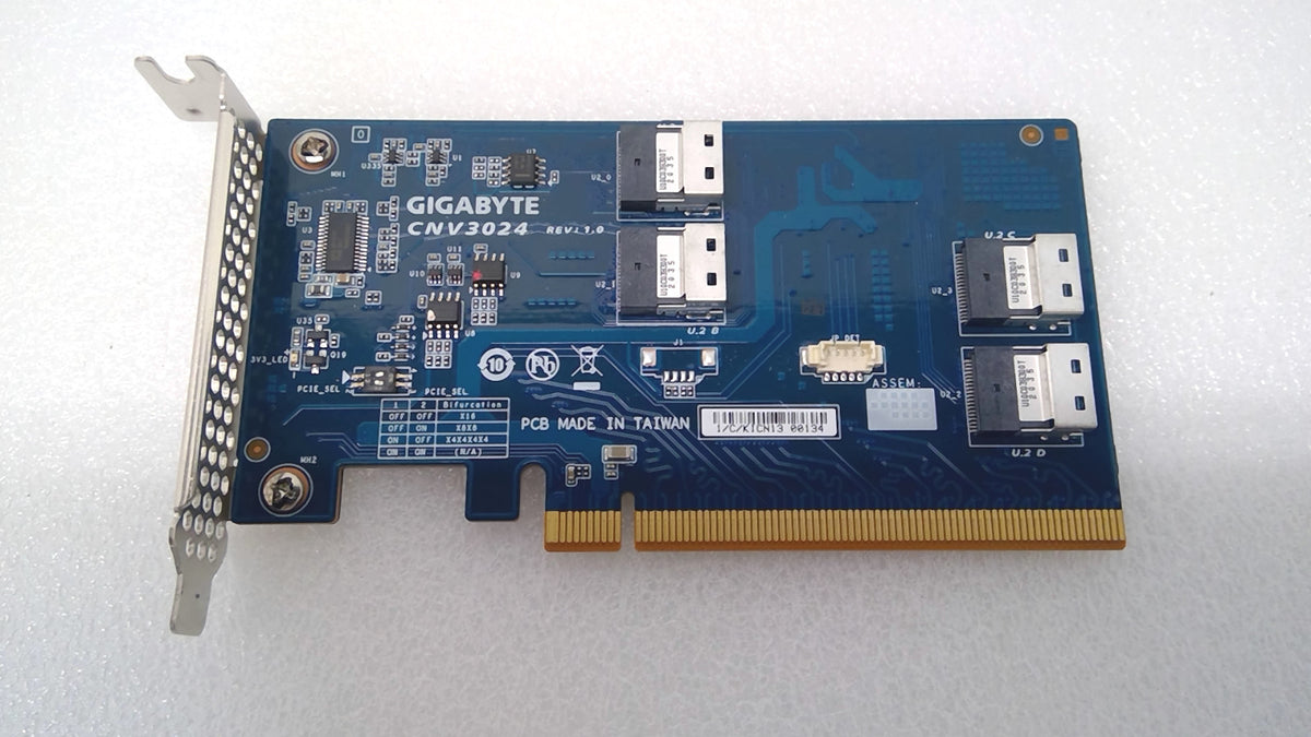 Gigabyte CNV3024 4-Port NVMe HBA Riser Adapter Card Low Profile R272-Z32