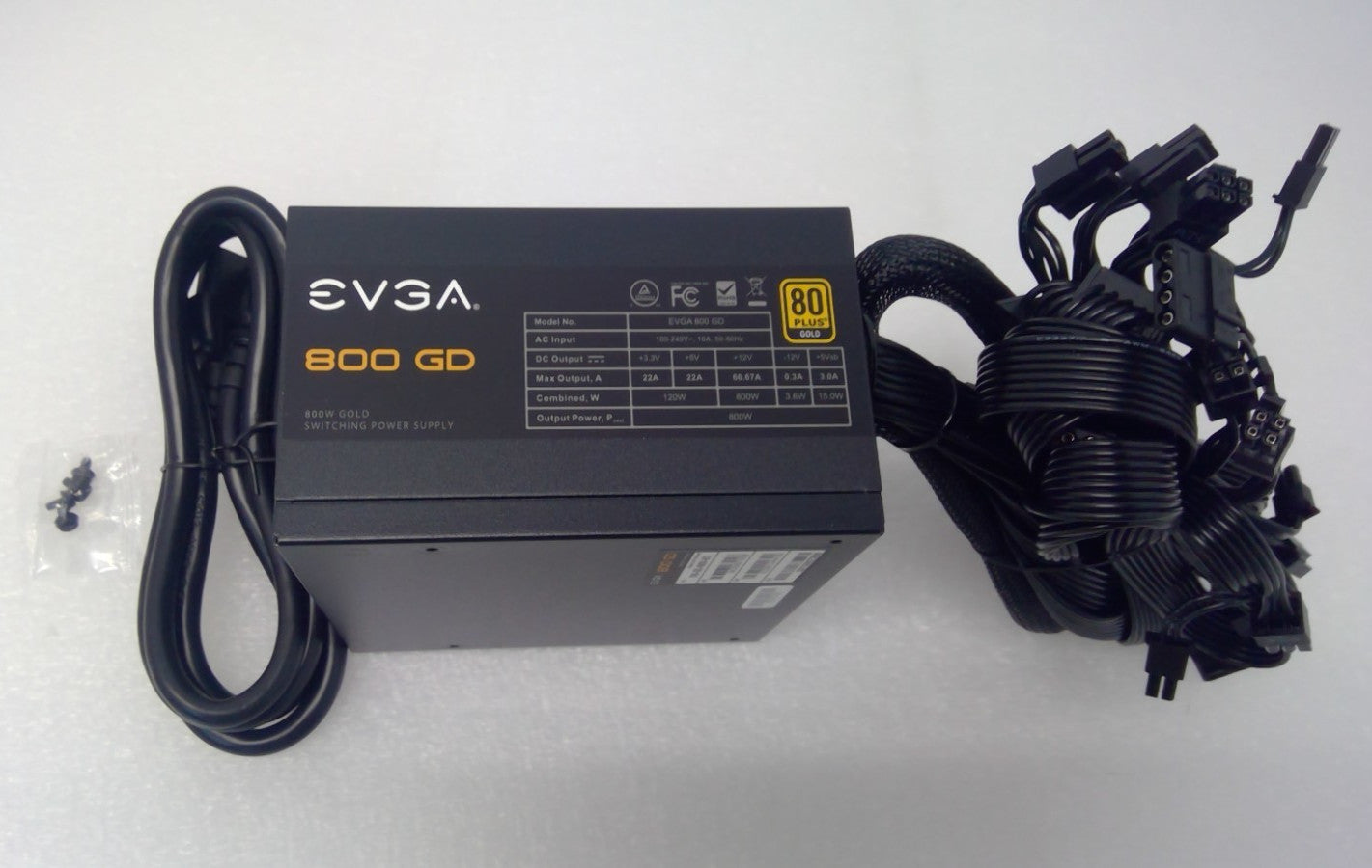 NEW EVGA 800 GD 800W 80 Plus Gold Power Switching Power SupplyPSU 100-GD-0800-BC