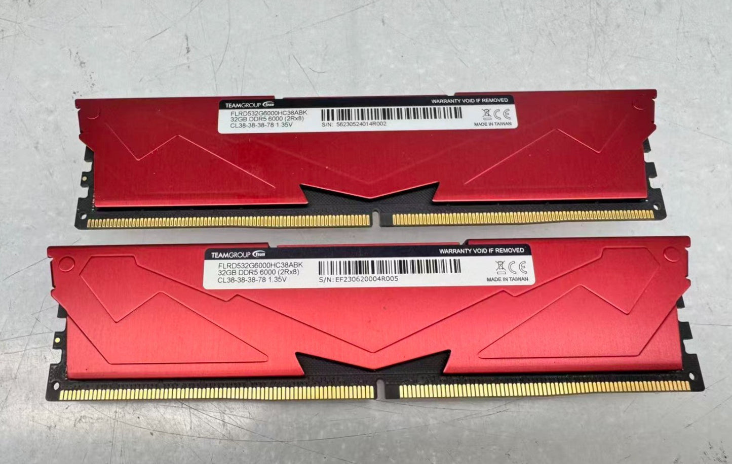 TEAMGROUP T-FORCE VULCAN 64GB(2 x 32GB) DDR5-6000 2Rx8 FLRD532G6000HC38ABK