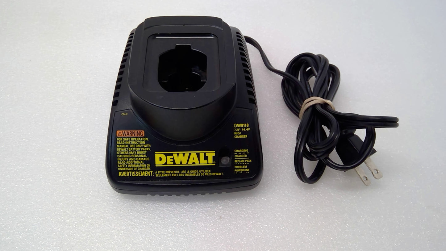Genuine DeWalt DW9118 7.2-14.4 Volt NiCd Battery Charger Only