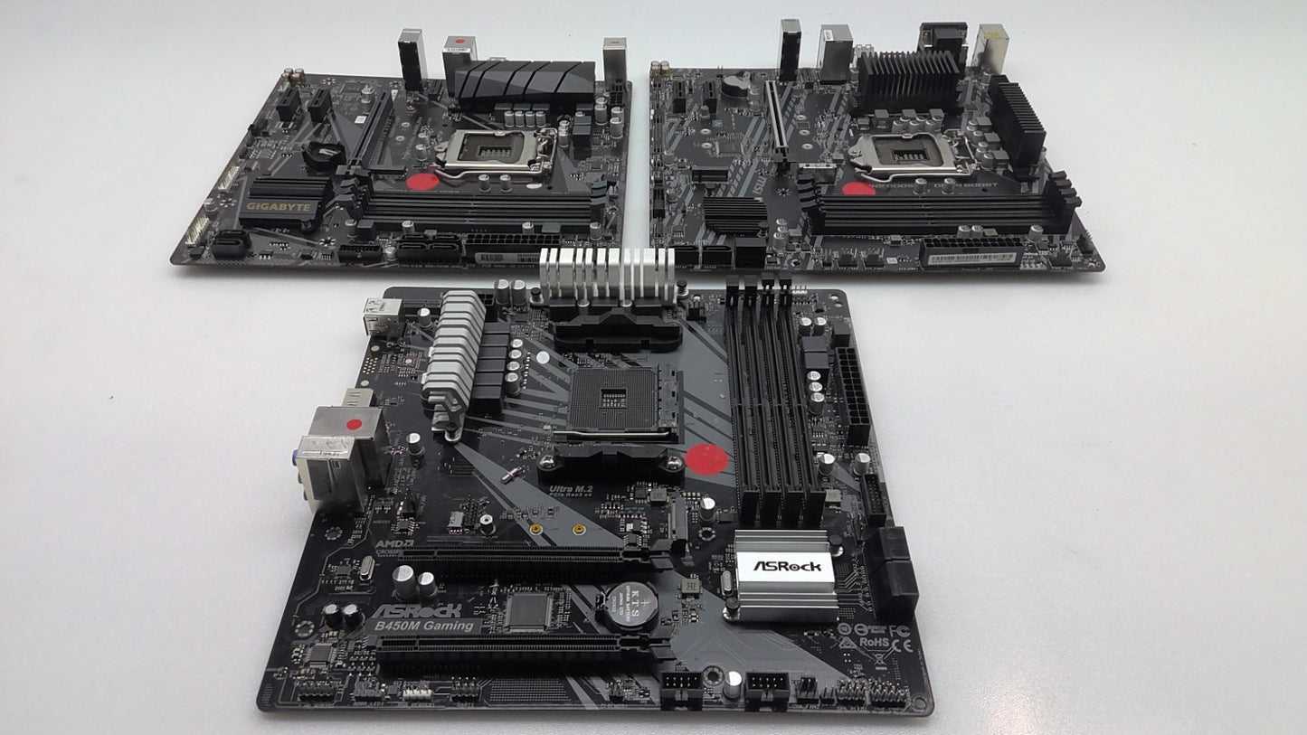 3X *For Parts* MSI B460M PRO-VDH & GIGABYTEB450M DS3H AC & ASRock Gaming Mixed