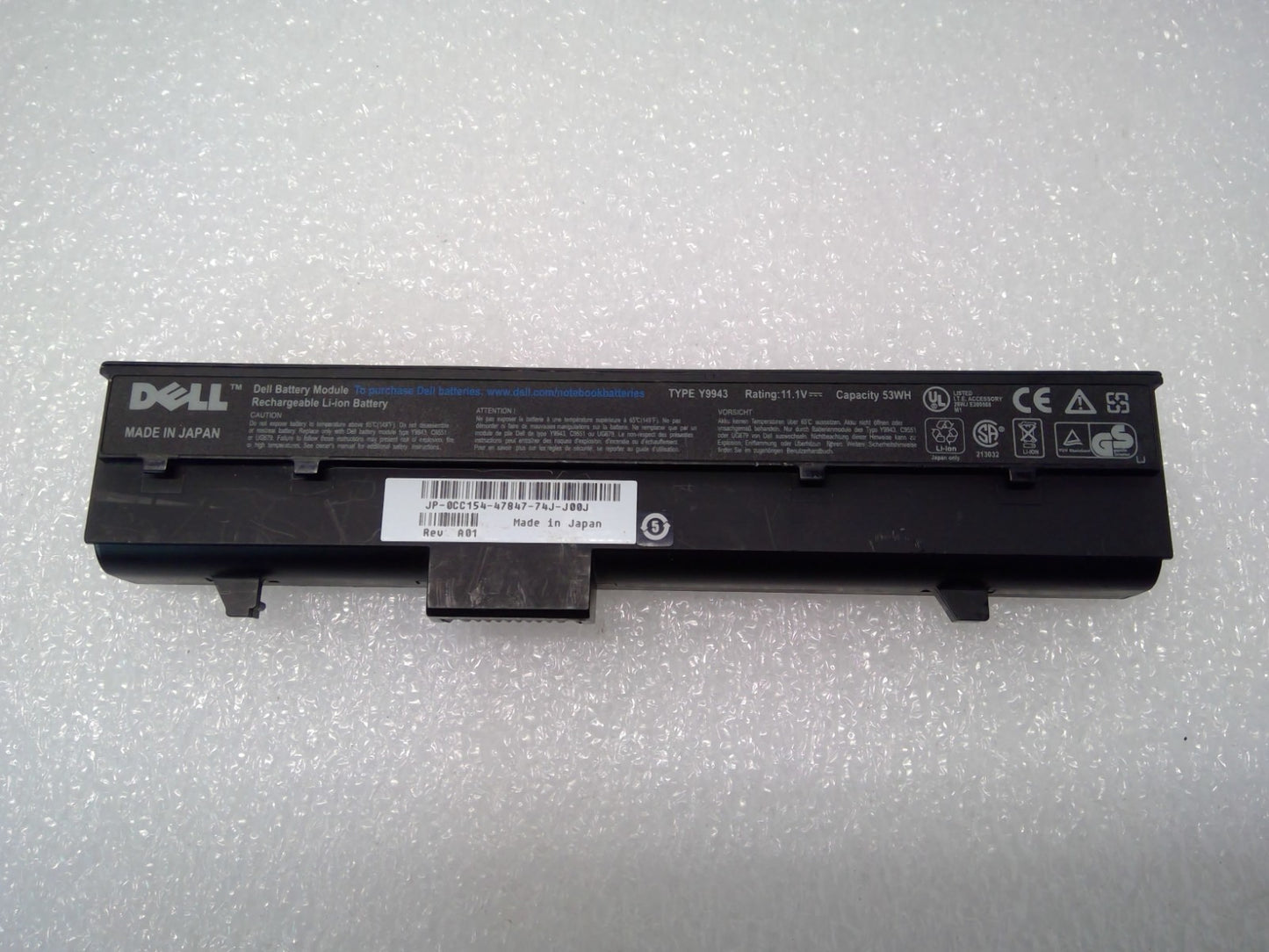 Battery for DELL 630M PP19L XPS M140 Y9943 CC156 DC224 Y9948 312-0373 11.1V 53WH