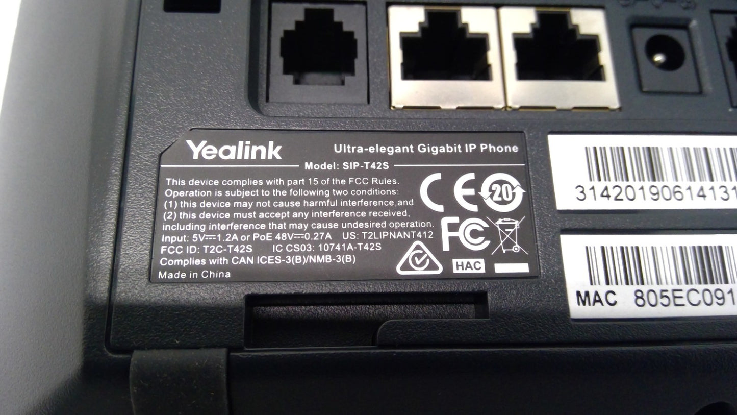 NEW Yealink SIP-T42S IP Phone Ultra Elegant Gigabit Networking Business Office