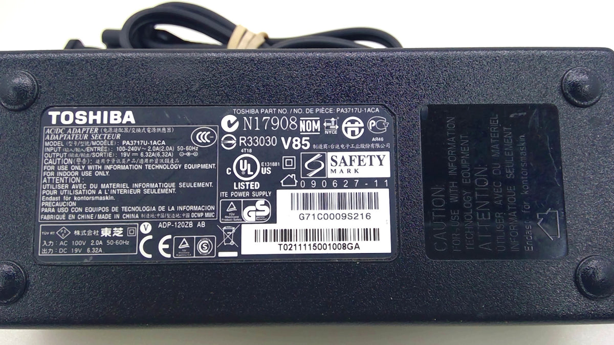 Genuine Toshiba 120W 19V 6.32A AC Adapter PA5083U-1ACA for Laptop  charger *Read