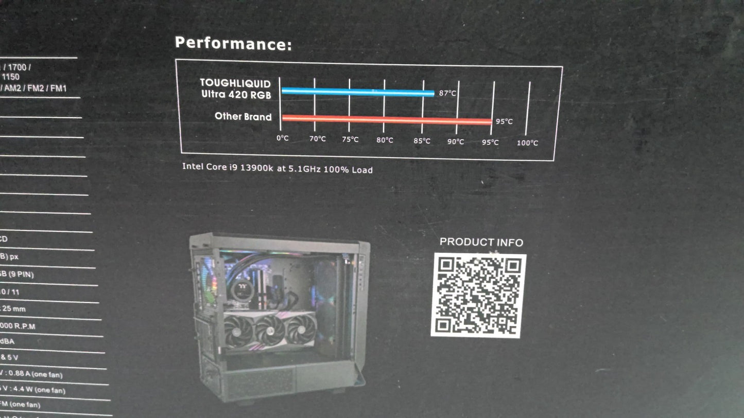 Thermaltake TOUGHLIQUID Ultra 420 RGB Processor liquid CL-W370-PL14SW-A Cooler