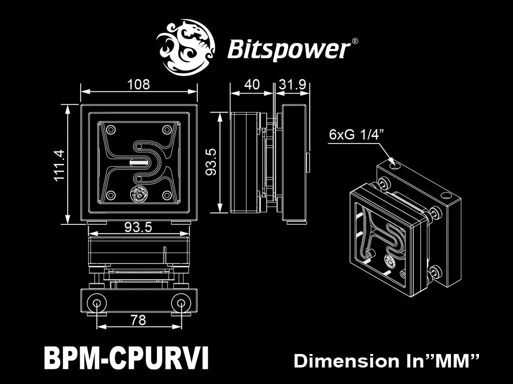 Bitspower CPU Block Summit Revo Intel Edision(12th/13th/14th Gen)BPM-CPURVI