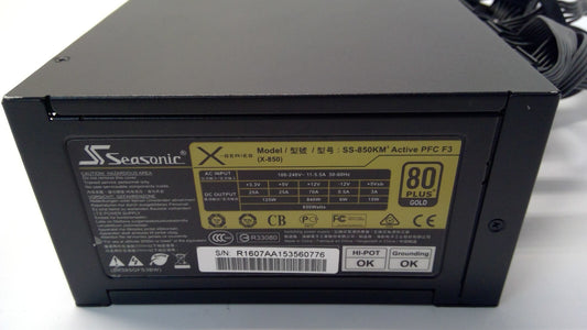 Seasonic SS-850KM X Series 850W 80 Plus Gold Fully Modular ATX Power Supply