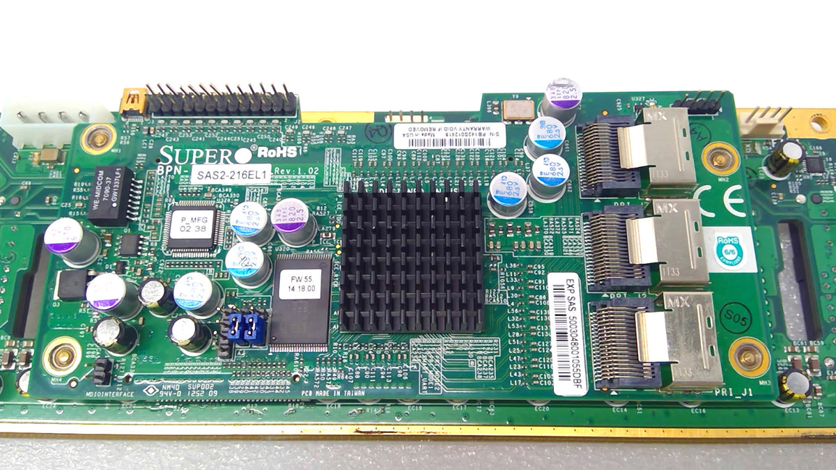 Supermicro BPN-SAS2-216EL1 24-Bay Hard Drive Backplane 2U 2.5-inch EUC TESTED