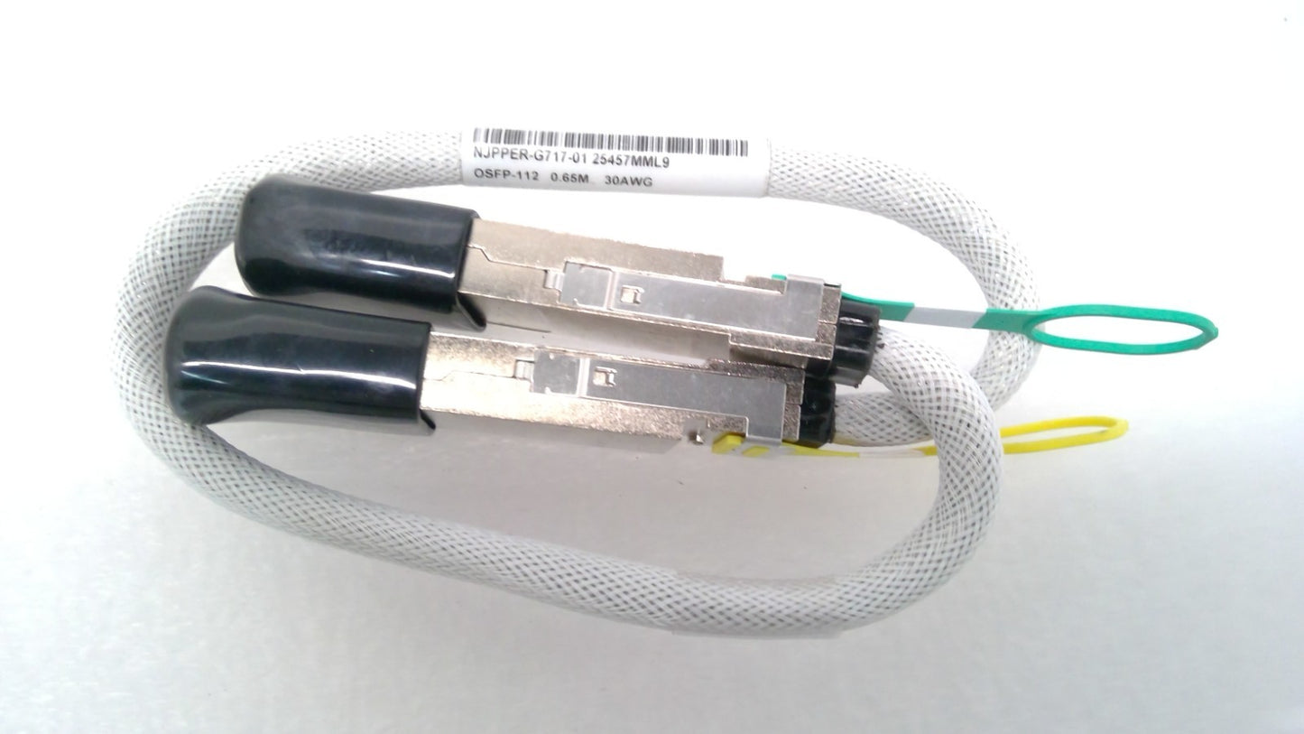 Amphenol NJPPER-G717-01 1179856-01 400G OSFP-112 Passive DAC Cable 0.65m 30AWG