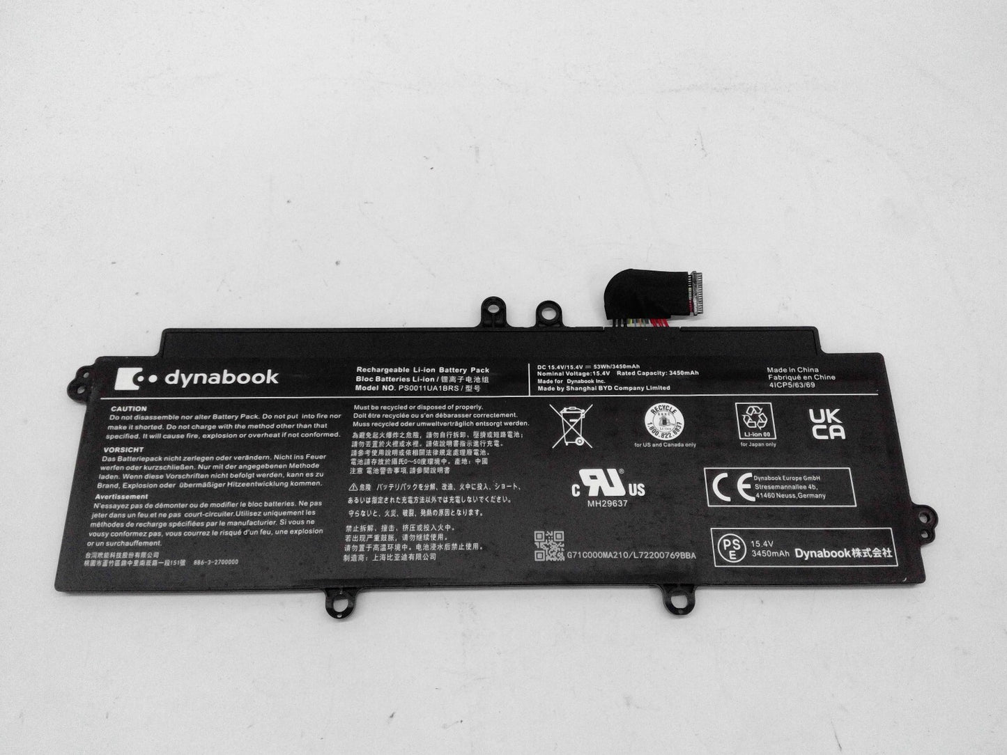 Genuine PS0011UA1BRS Battery for Toshiba Dynabook Portege X30L-J PCR10A-009003