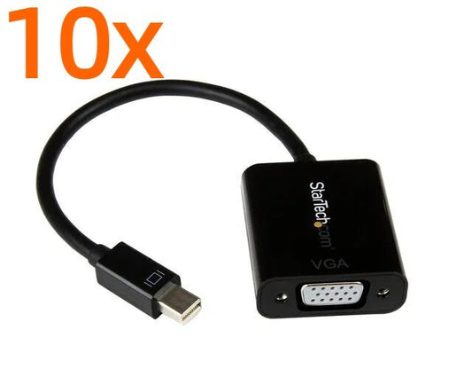 Lot of 10 NEW Startech Mini Display Port to VGA HDMI DVI Video Adapter MDP2VGA2
