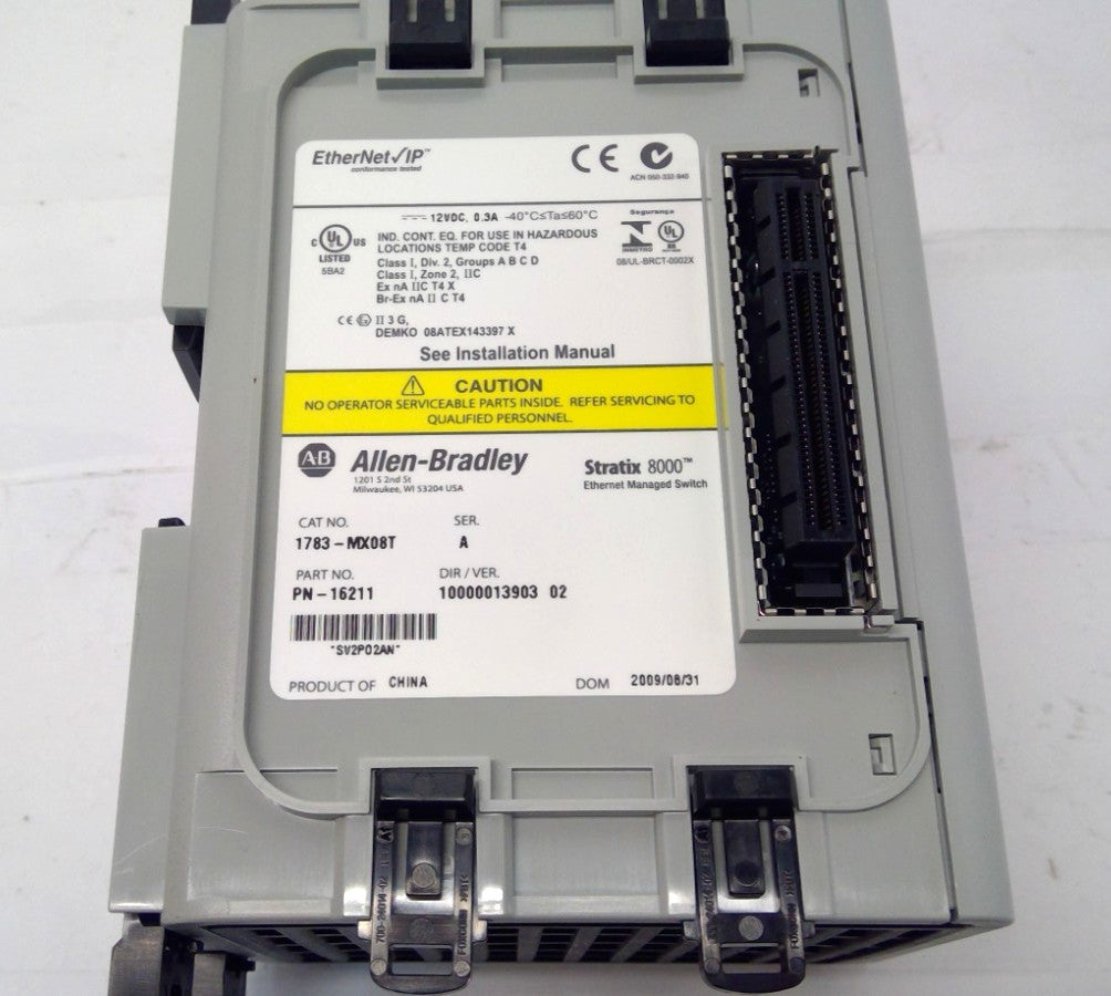 Allen Bradley 1783-MS10T Stratix 8000 Ethernet Managed Switch and 1783-MX08T
