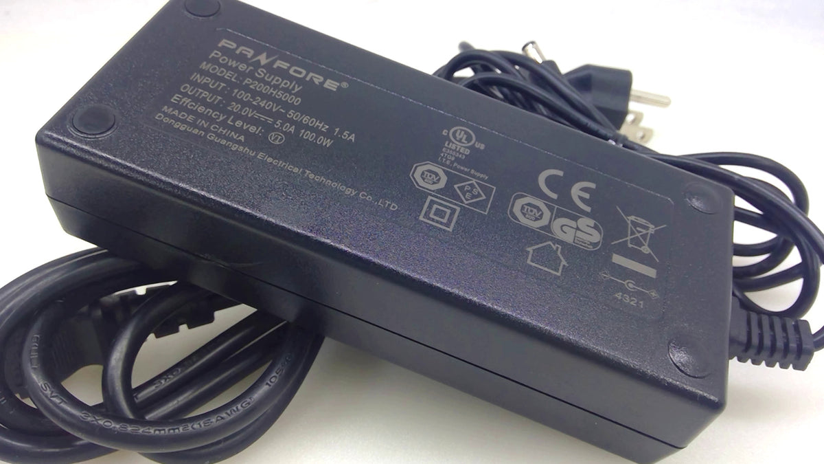 PANFORE P200H5000 100W 20V 5A AC/DC Power Adapter Charger w/ Power Cord