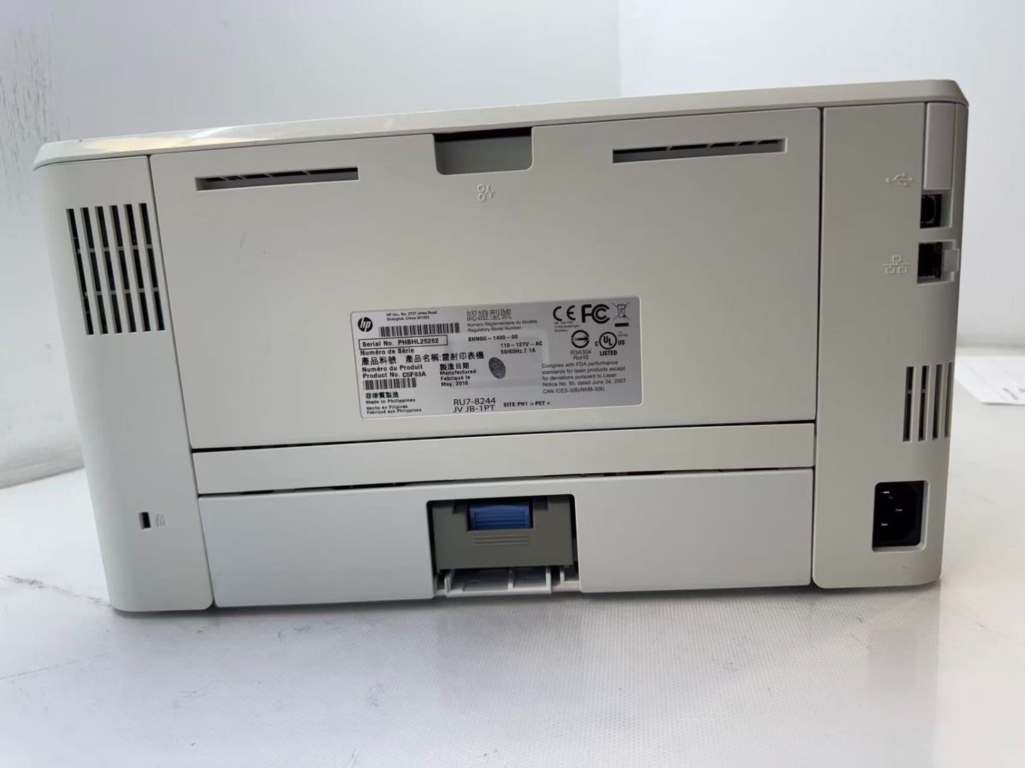 HP LaserJet Pro M402n Laser Printer Page Count 11,598 w/ Power & USB