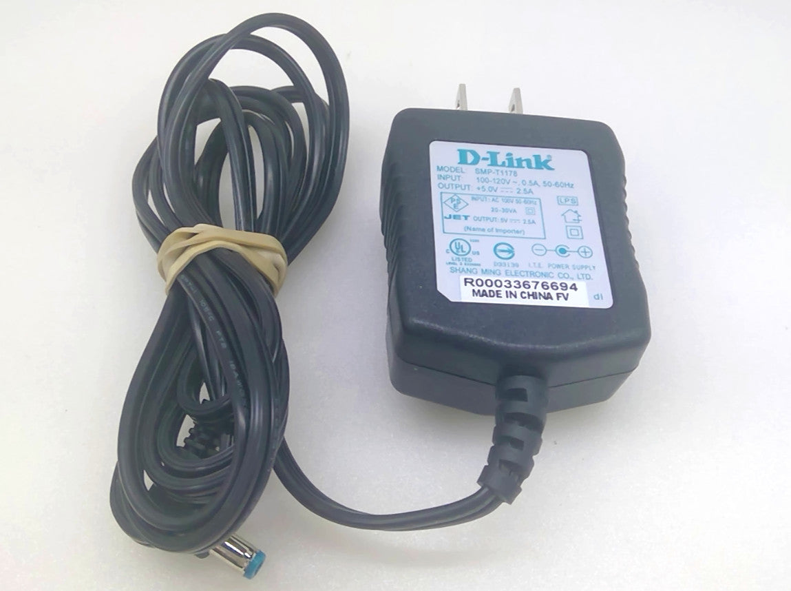 D-Link SMP-T1178 5V 2.5A AC Adapter for DI-524 802.11g Wireless Router 5.5x2.1mm
