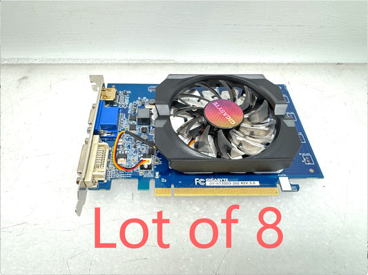 LOT OF 8 GIGABYTE GeForce GT 730 GV-N730D3-2GI (rev. 3.0) 2GB 64-bit GDDR3 GPU