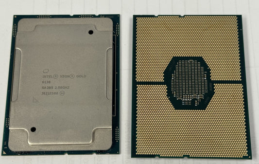 Intel Xeon Gold 6138 2.0 GHz 20 Cores SR3B5 CPU LGA3647 (Socket P)