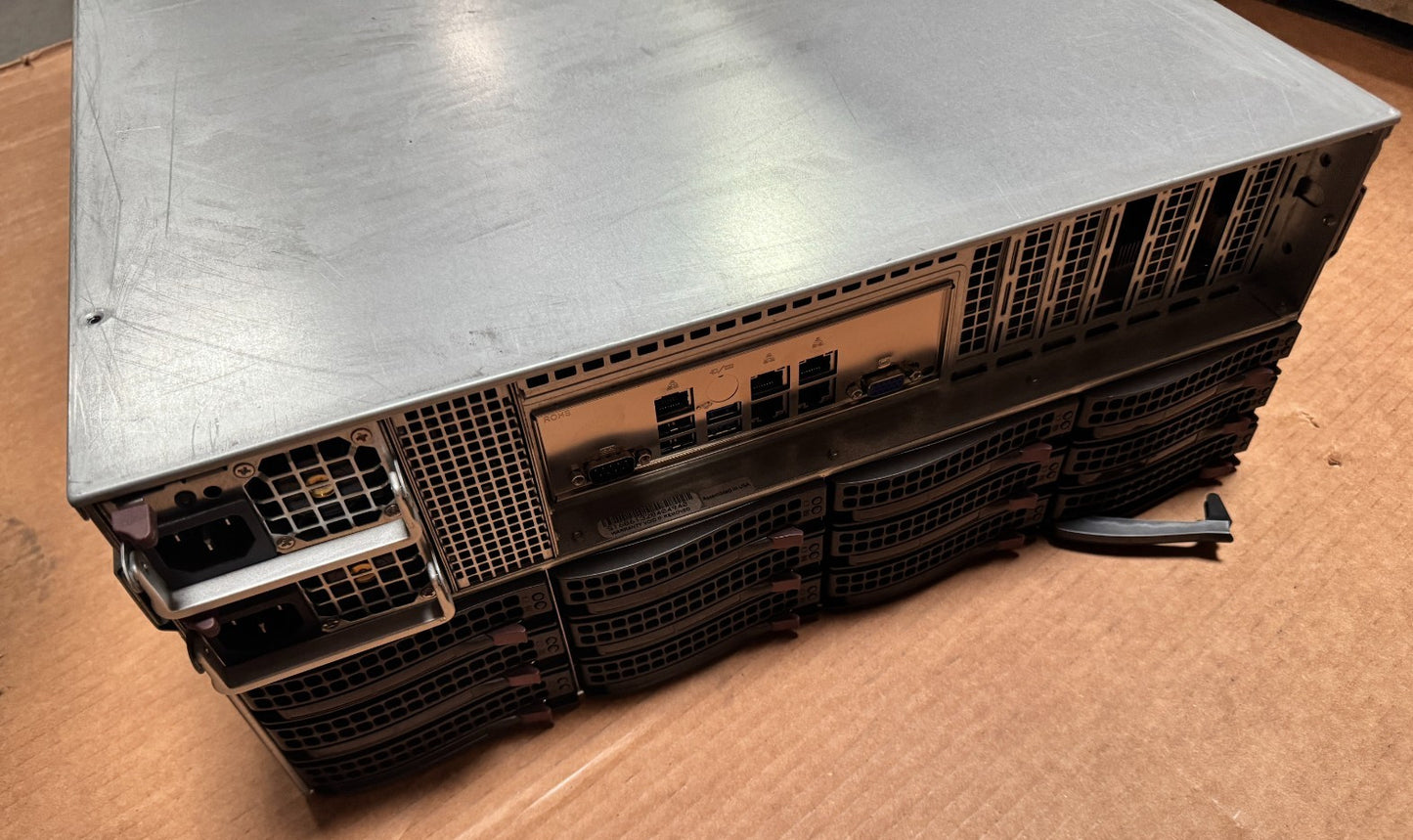 SpuerMicro CSE-847 4U Server 36 BAY 3.5" 2x1000W E5-2660V4@2.0GHZ 32GB DDR4 ECC
