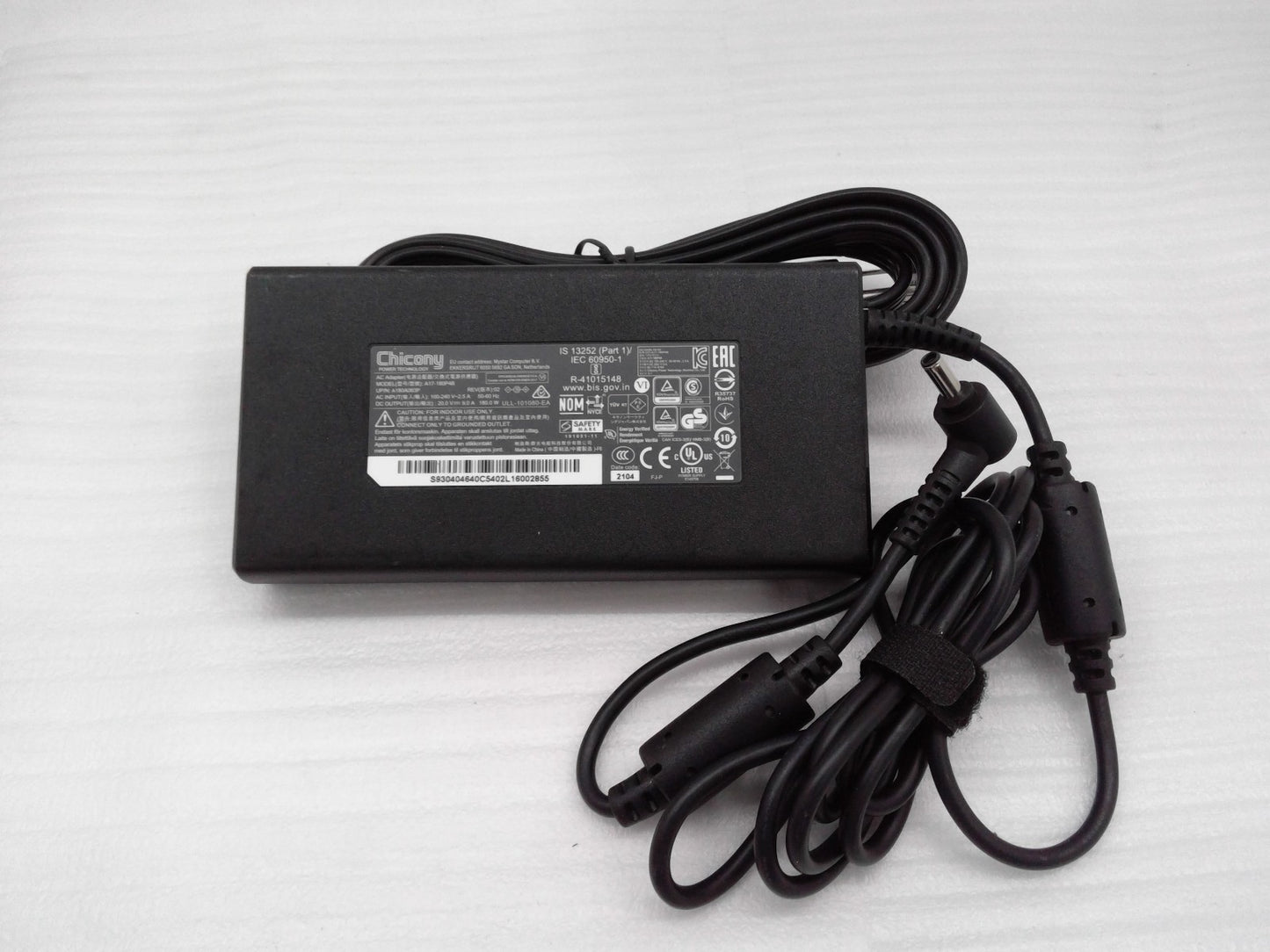 Chicony 180W 20V 9A Power Adapter for MSI Creator Z16 4.5*3.0mm Tip A17-180P4B