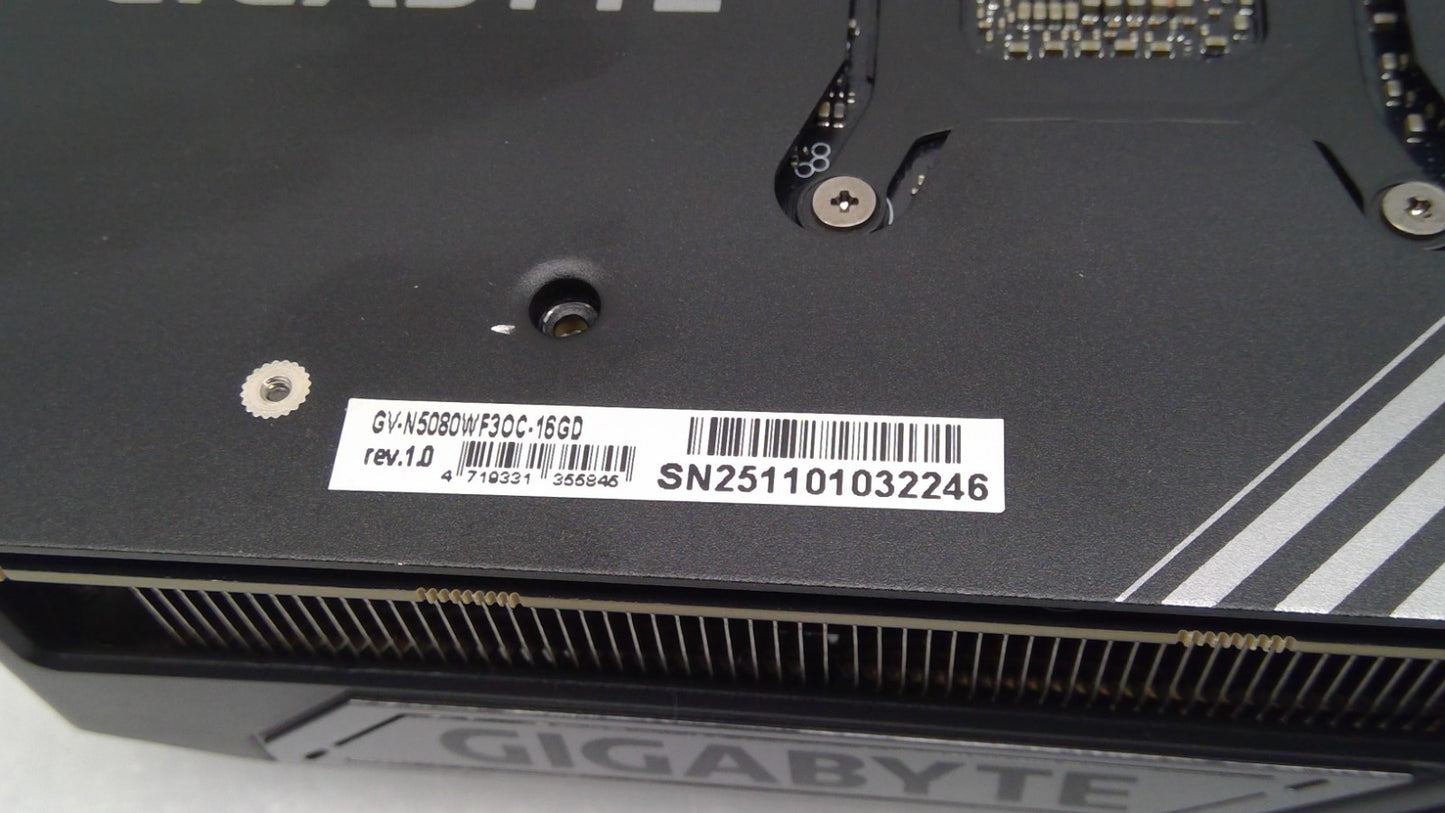 Gigabyte Nvidia  GeForce RTX 5080 Windforce 16G Graphics Card Not Working *Read*