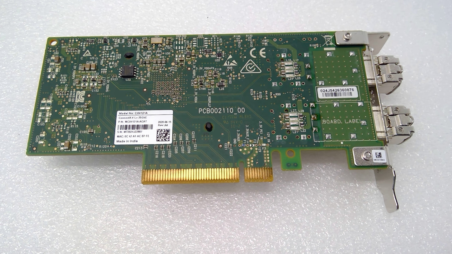 Mellanox ConnectX-4 25GbE Dual-Port MCX4121A-ACAT CX4121A Network Interface Card