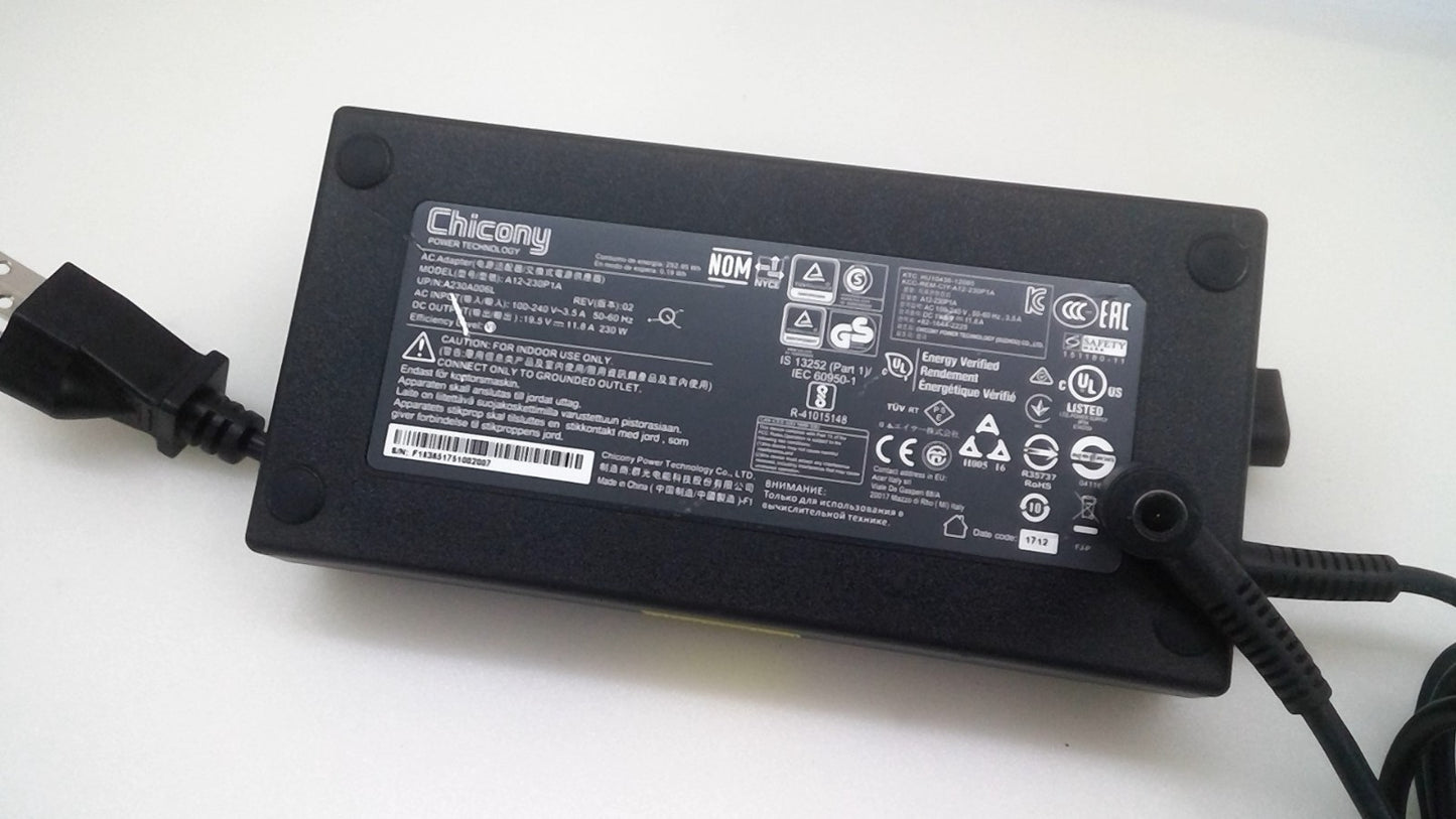 Original Chicony A12-230P1A Charger Power Supply - 230W 19.5V 11.8A 7.4*5.0mm