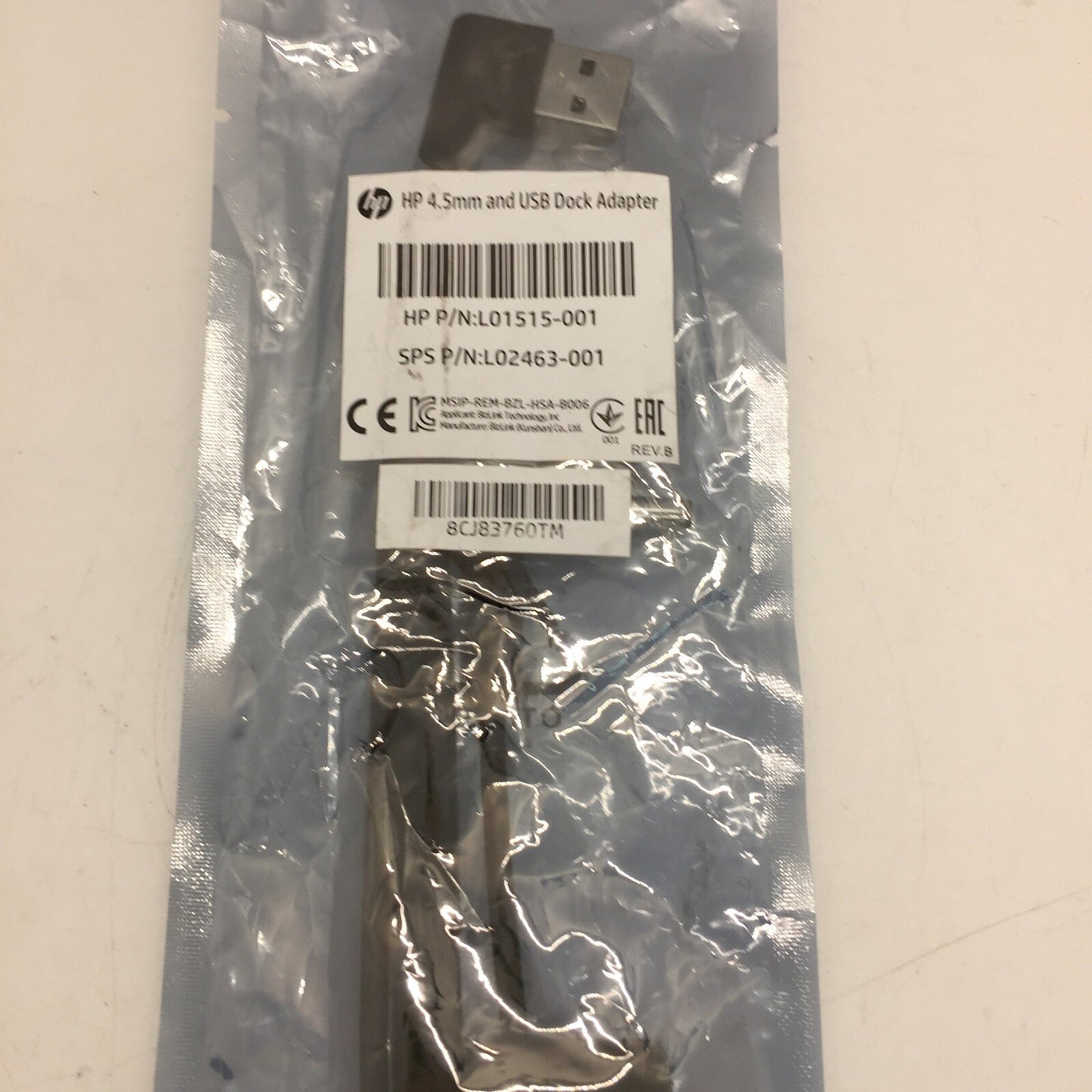 GENUINE HP 4.5MM USB-C DOCK ADAPTER L01515-001 P/N L02463-001