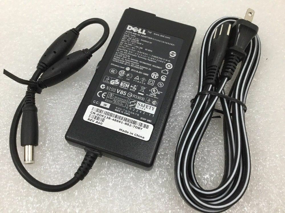 Genuine Dell 65W 19.5V 2-Prong Slim AC Power Adapter DK138 DA65NS3-00 PA-12