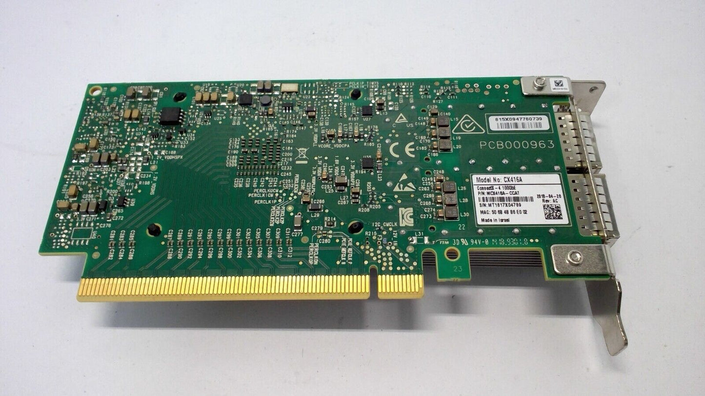 Mellanox ConnectX-4 MCX416A-BCAT Dual Port 100GbE QSFP+ Adapter PCIe LP