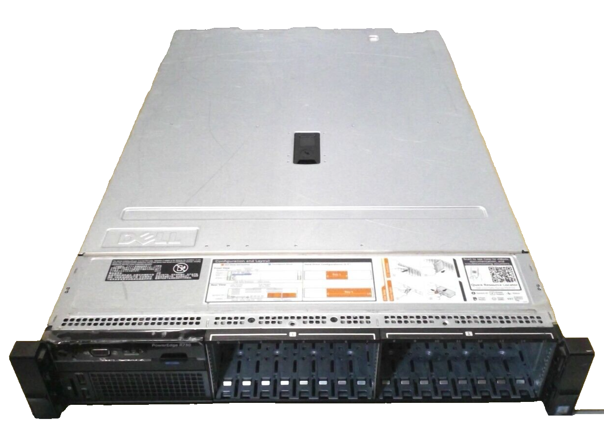 Dell PowerEdge R730 Server Barebone, 16 Bay 2.5" 2x 750W 2x Heatsink H730p 165T0