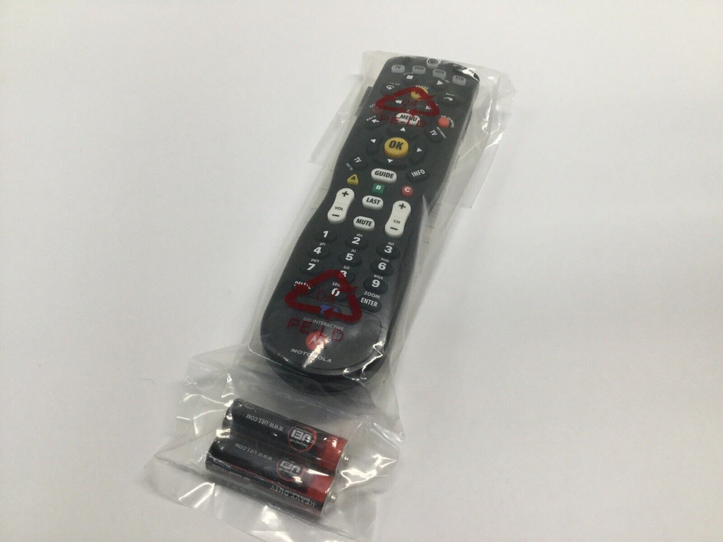 UNIVERSAL MOTOROLA TV DVD AUX STB REMOTE CONTROL URC62440 w/ Batteries