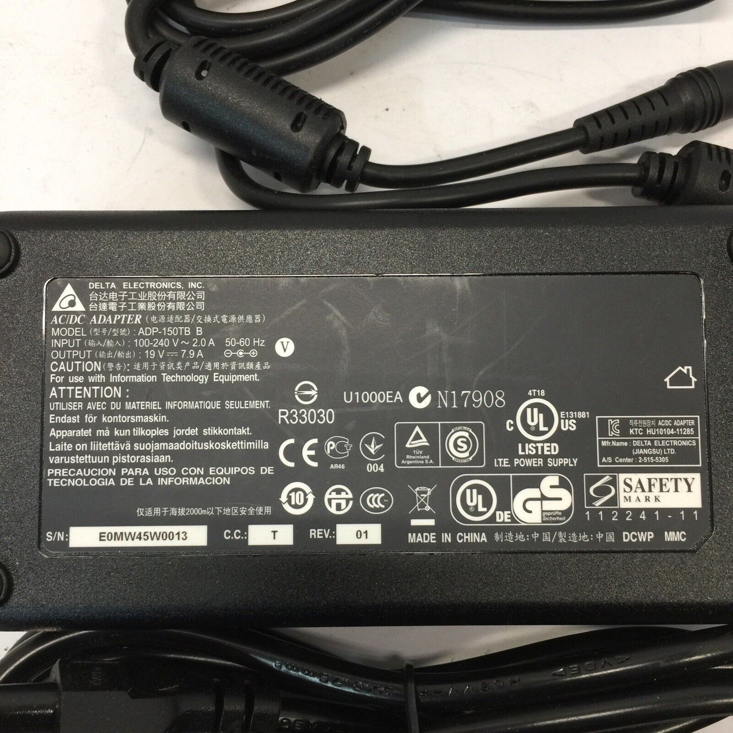 Delta Razer Blade ADP-150TB B Rev 01 19V 7.9A Ac Adapter - Original OEM