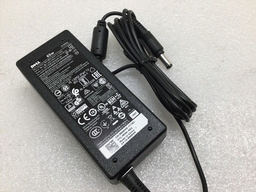 Genuine Dell 65W AC Adapter HA65NS5-00 000PV9 19.5V 00PV9 Power Supply 5.5mm